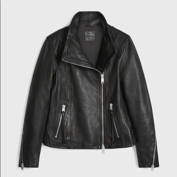ALLSAINTS ELLIS LEATHER BIKER JACKET - Picture 9 of 15